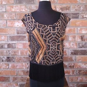 Lovely Day Fringe Sheath Tank Medium